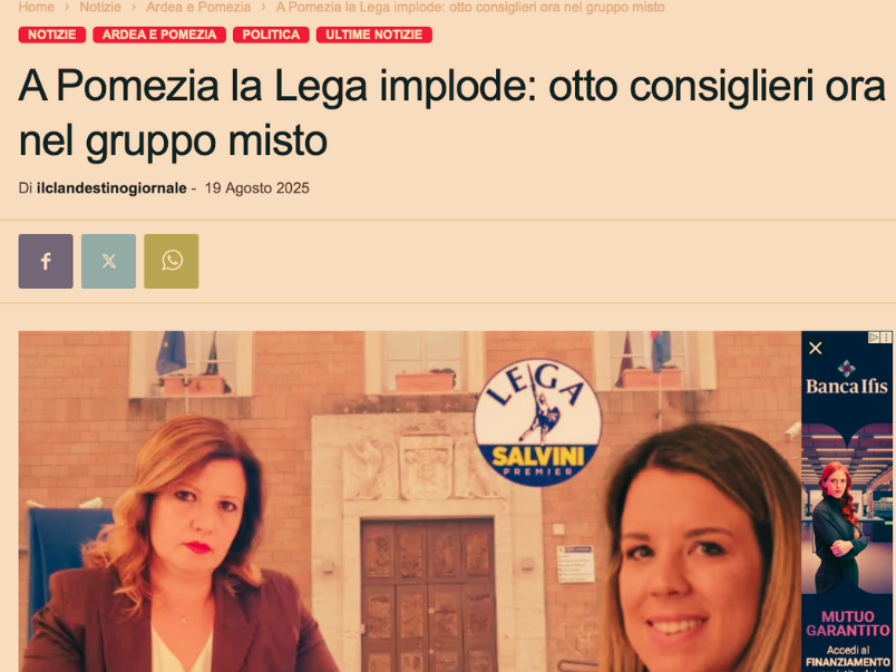 Qualche riflessione su partiti e politica a Pomezia e non solo